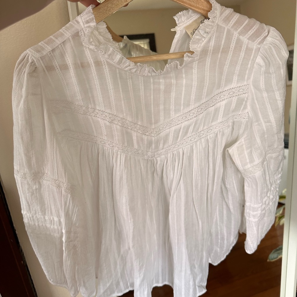 White Cottage Core Blouse